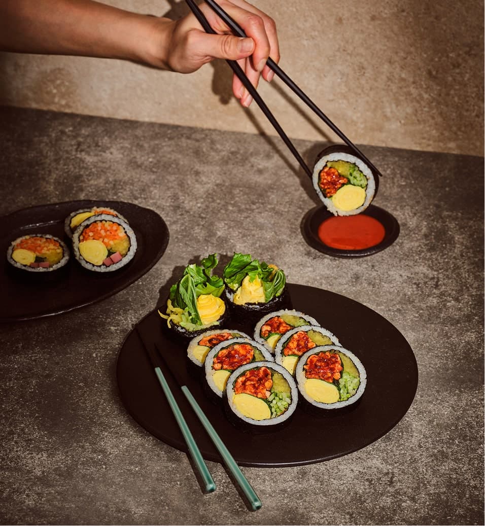 소스까지
즐기는
김밥