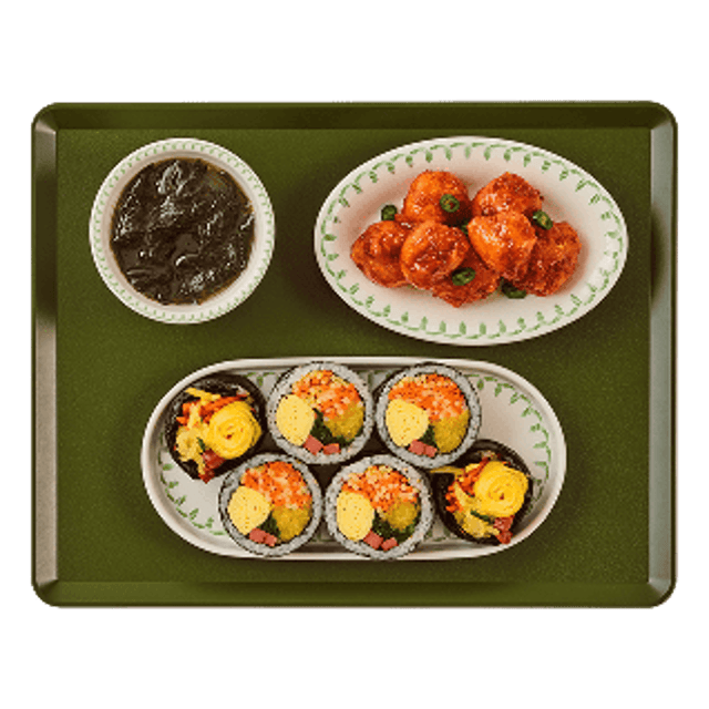 콤보세트
(김밥+닭강정+미역국)