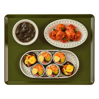 콤보세트
(김밥+닭강정+미역국)