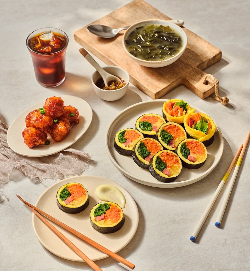 탄수화물은
줄이고,
건강을
담은 김밥